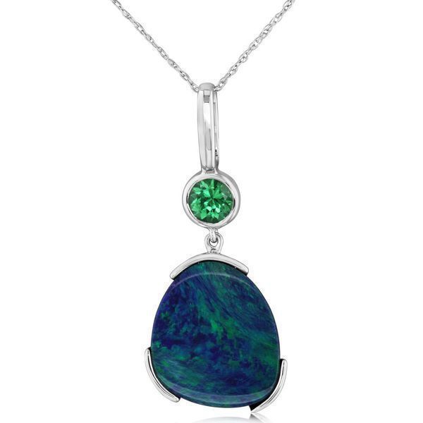 White Gold Opal Doublet Pendant J. Anthony Jewelers Neenah, WI