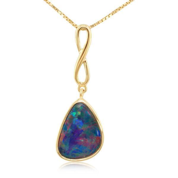 Yellow Gold Opal Doublet Pendant Ross's Fine Jewelers Kilmarnock, VA