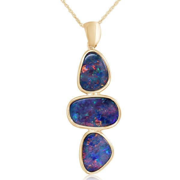 Yellow Gold Opal Doublet Pendant Priddy Jewelers Elizabethtown, KY