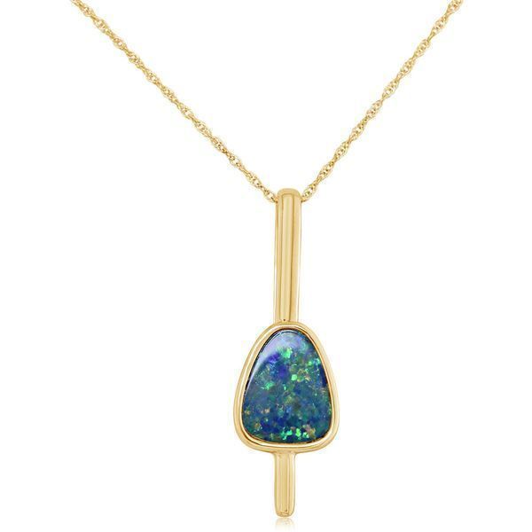 Yellow Gold Opal Doublet Pendant Bell Jewelers Murfreesboro, TN