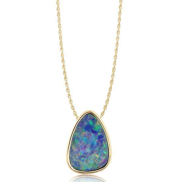 White Gold Opal Doublet Pendant Jones Jeweler Celina, OH