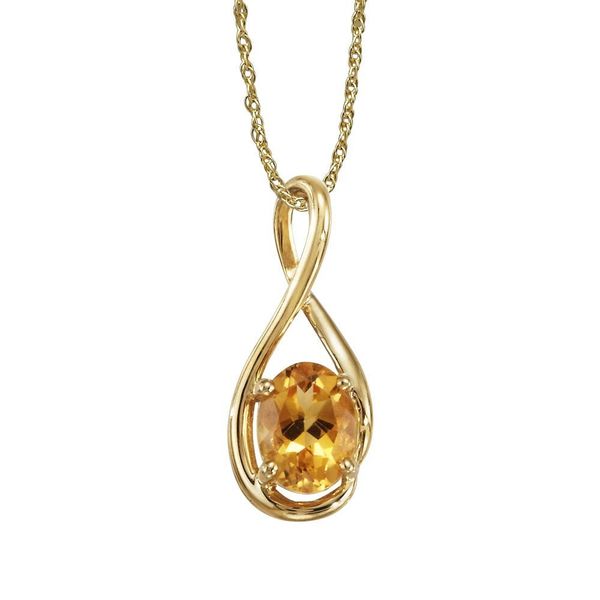 Yellow Gold Citrine Pendant Timmreck & McNicol Jewelers McMinnville, OR
