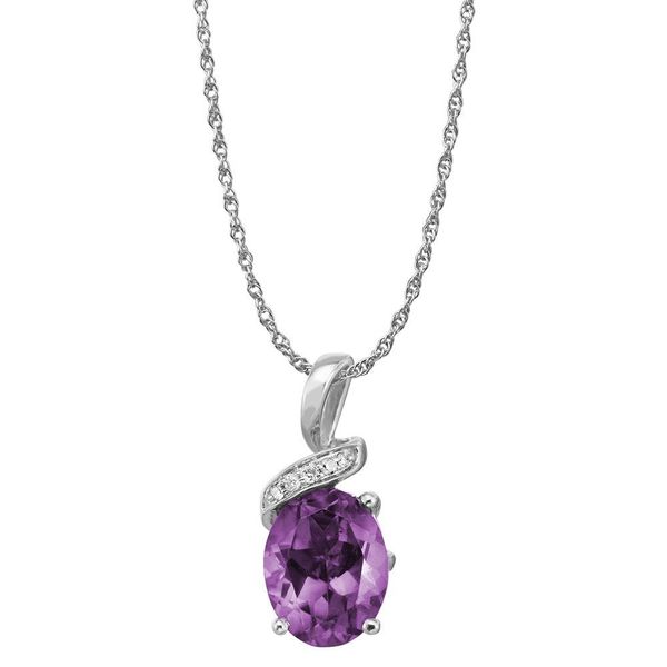 White Gold Amethyst Pendant Towne & Country Jewelers Westborough, MA