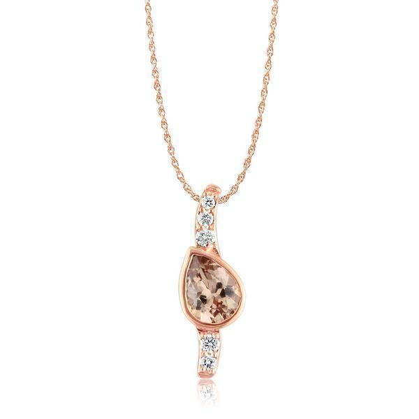 Rose Gold Lotus Garnet Pendant Timmreck & McNicol Jewelers McMinnville, OR