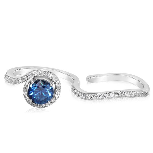 White Gold Zircon Ring Blue Heron Jewelry Company Poulsbo, WA