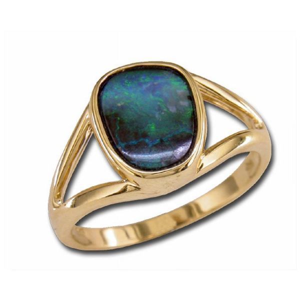Yellow Gold Boulder Opal Ring Gold Mine Jewelers Jackson, CA