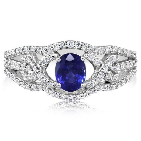 White Gold Sapphire Ring Timmreck & McNicol Jewelers McMinnville, OR