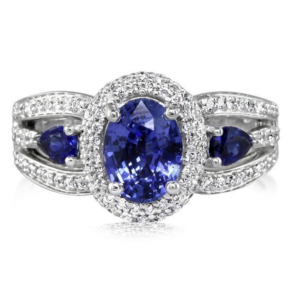 White Gold Sapphire Ring Rick's Jewelers California, MD