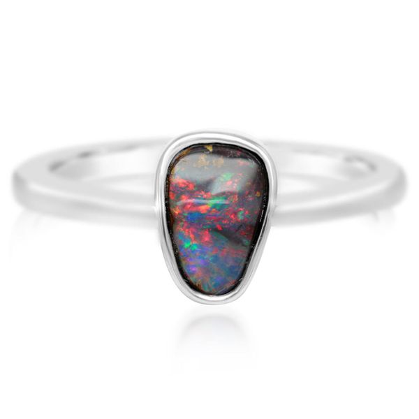 Sterling Silver Boulder Opal Ring Leslie E. Sandler Fine Jewelry and Gemstones rockville , MD