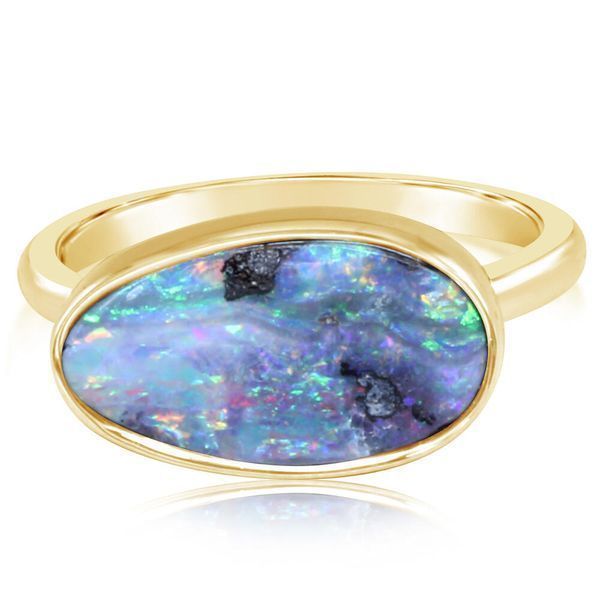 Yellow Gold Boulder Opal Ring Jewel Smiths Oklahoma City, OK