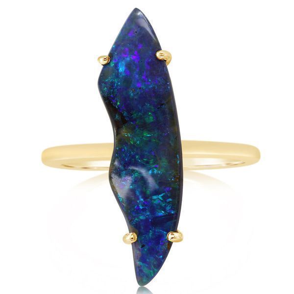 Sterling Silver Boulder Opal Ring Image 2 Blue Heron Jewelry Company Poulsbo, WA
