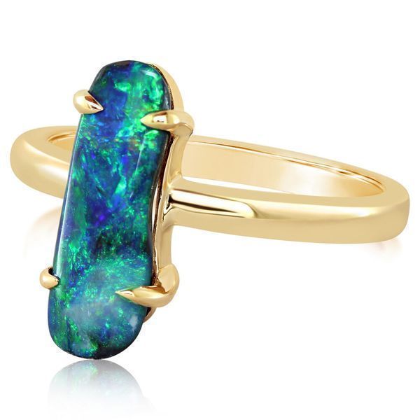 Sterling Silver Boulder Opal Ring Image 3 The Jewelry Source El Segundo, CA
