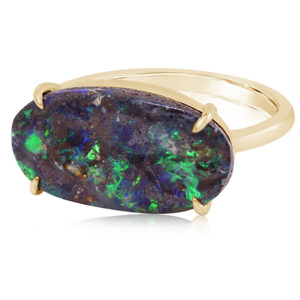 Yellow Gold Boulder Opal Ring Timmreck & McNicol Jewelers McMinnville, OR