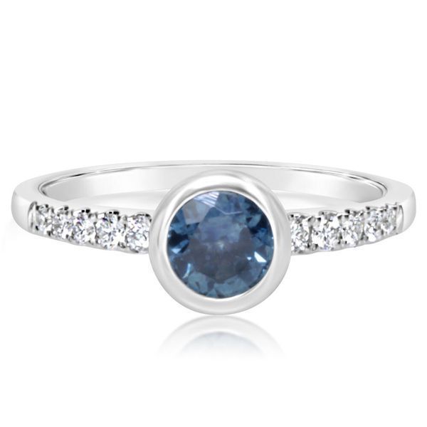 White Gold Sapphire Ring John E. Koller Jewelry Designs Owasso, OK