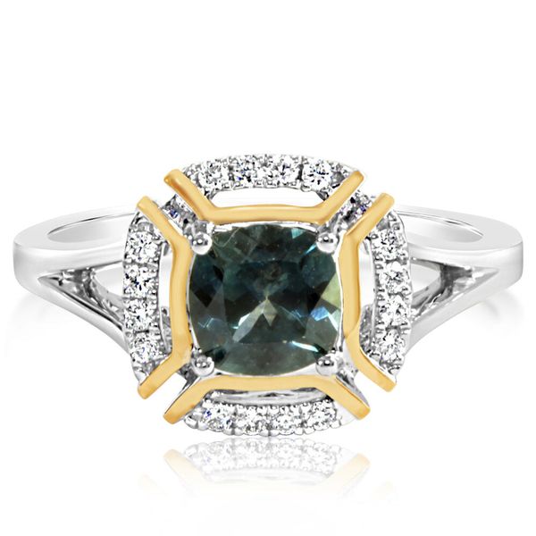 Two Tone Sapphire Ring Blue Heron Jewelry Company Poulsbo, WA