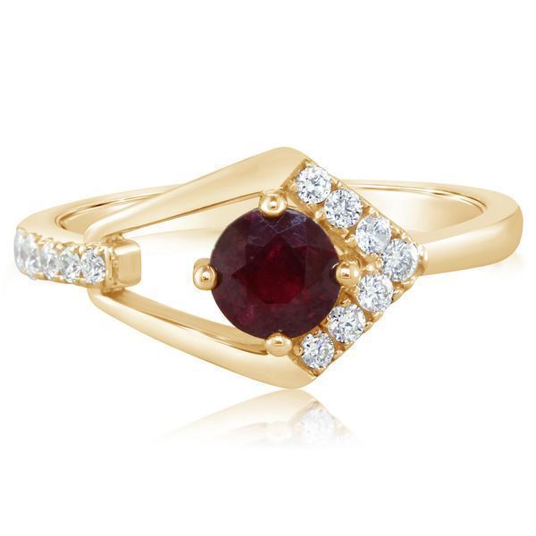 Yellow Gold Ruby Ring Blue Heron Jewelry Company Poulsbo, WA