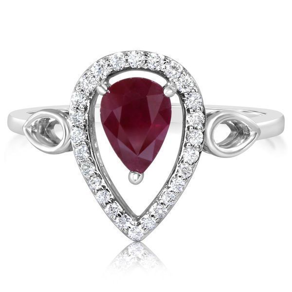 White Gold Ruby Ring Timmreck & McNicol Jewelers McMinnville, OR