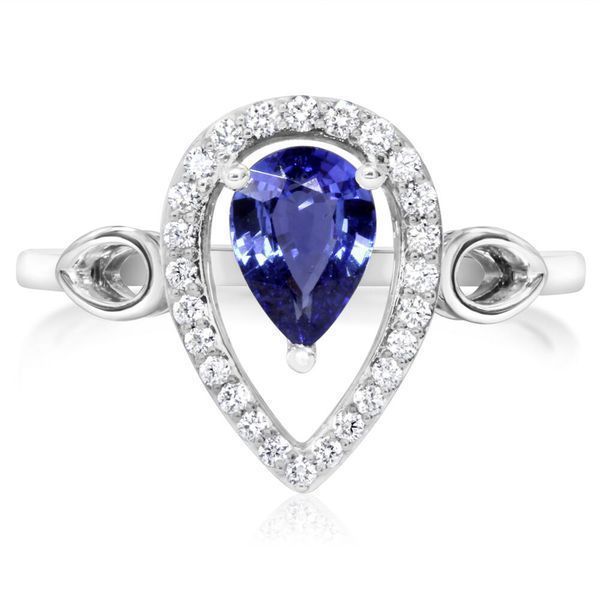 White Gold Sapphire Ring Brynn Elizabeth Jewelers Ocean Isle Beach, NC