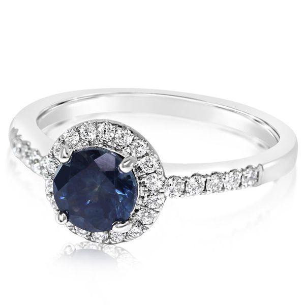 White Gold Sapphire Ring John E. Koller Jewelry Designs Owasso, OK