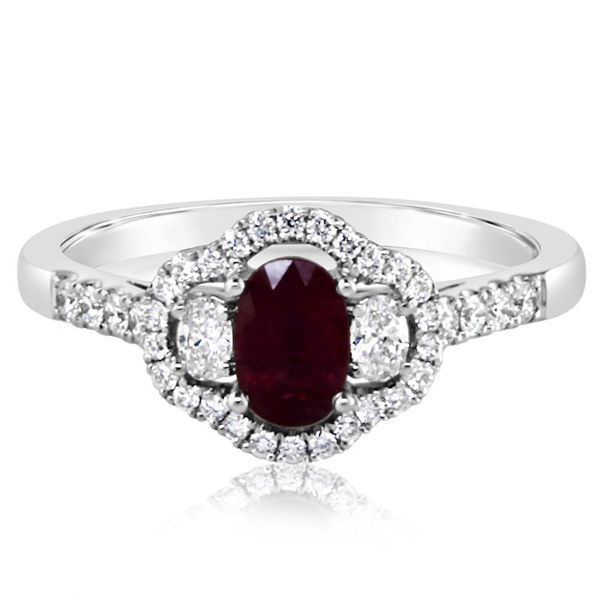 White Gold Ruby Ring John E. Koller Jewelry Designs Owasso, OK