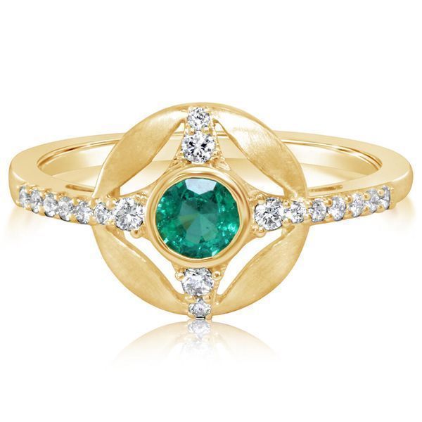 Yellow Gold Emerald Ring Mar Bill Diamonds and Jewelry Belle Vernon, PA