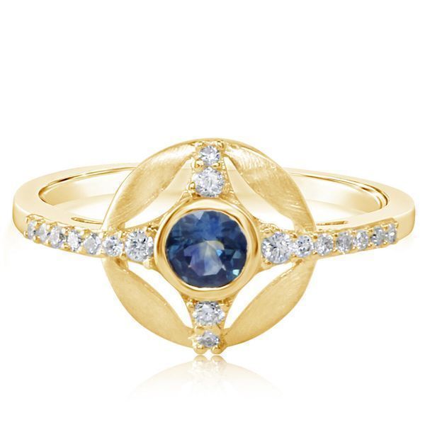 Yellow Gold Sapphire Ring John E. Koller Jewelry Designs Owasso, OK