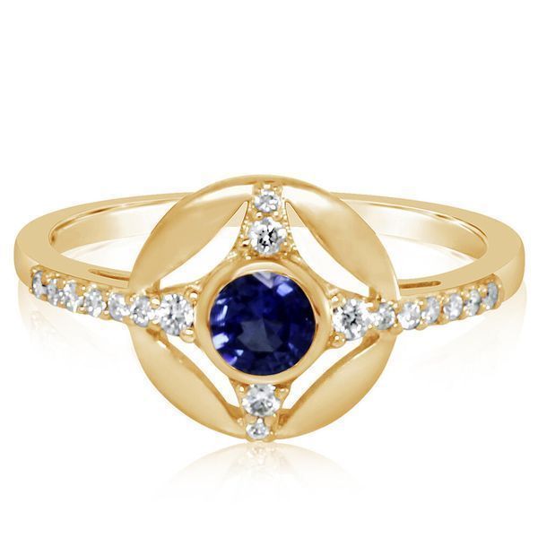Yellow Gold Sapphire Ring Cravens & Lewis Jewelers Georgetown, KY
