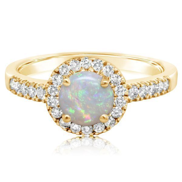 Yellow Gold Calibrated Light Opal Ring The Jewelry Source El Segundo, CA