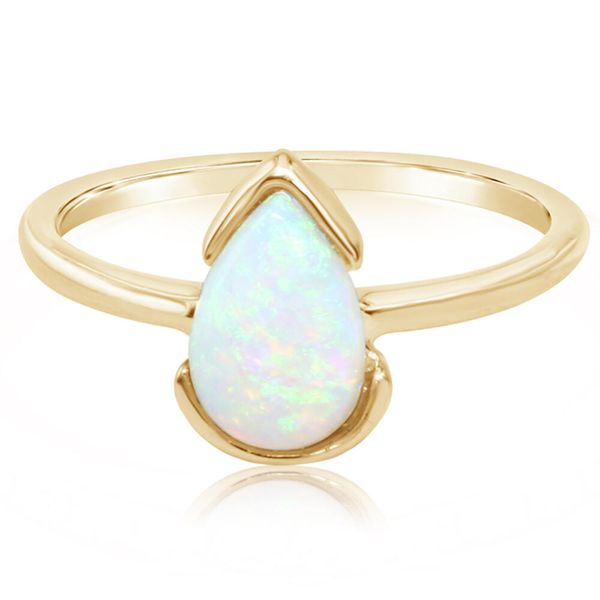Yellow Gold Calibrated Light Opal Ring Arthur's Jewelry Bedford, VA