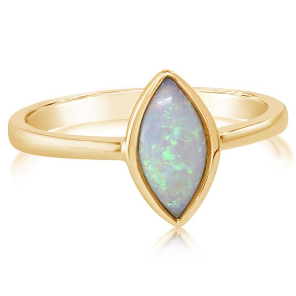 Yellow Gold Calibrated Light Opal Ring Banks Jewelers Burnsville, NC
