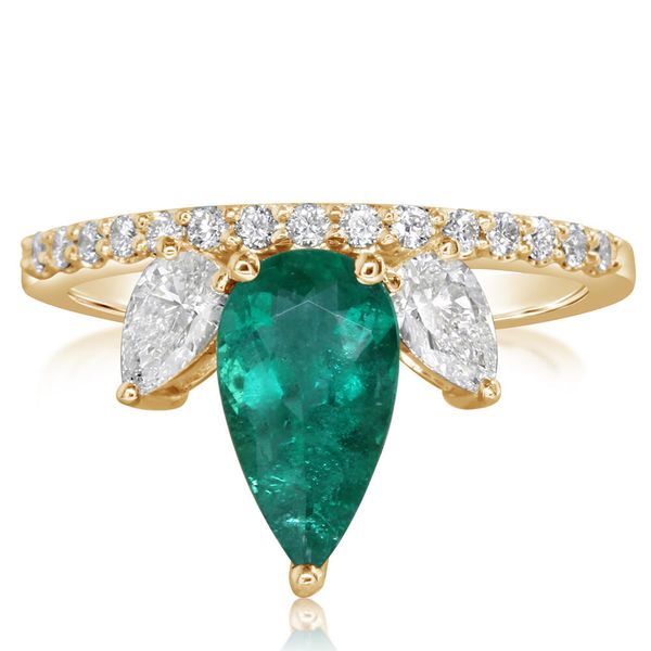 Yellow Gold Emerald Ring Ware's Jewelers Bradenton, FL