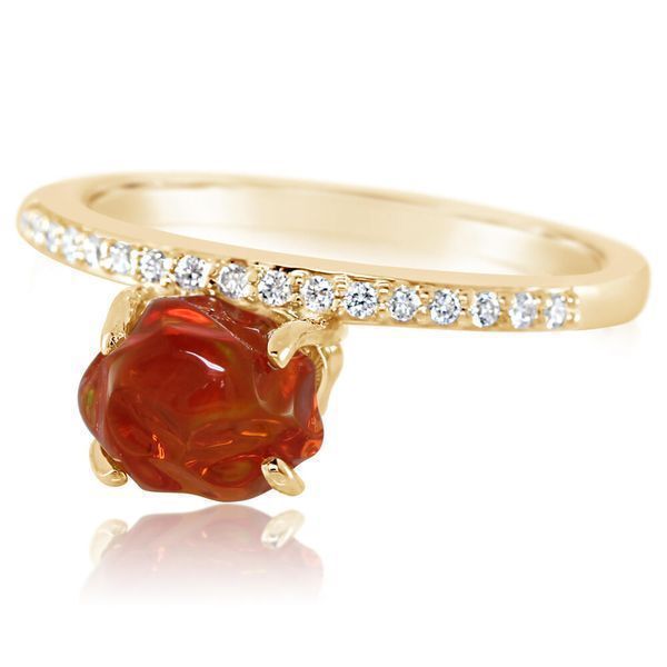 Yellow Gold Fire Opal Ring Priddy Jewelers Elizabethtown, KY