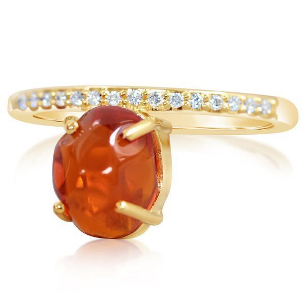 Yellow Gold Fire Opal Ring Ross's Fine Jewelers Kilmarnock, VA