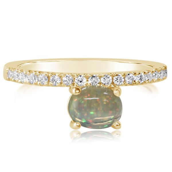 Yellow Gold Fire Opal Ring P.K. Bennett Jewelers Mundelein, IL