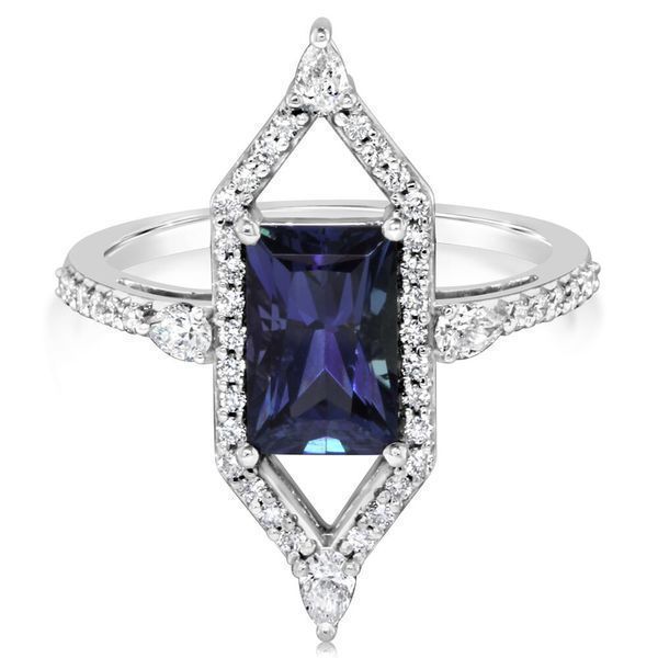 White Gold Tanzanite Ring Blue Heron Jewelry Company Poulsbo, WA