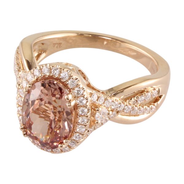 Rose Gold Lotus Garnet Ring Ross's Fine Jewelers Kilmarnock, VA