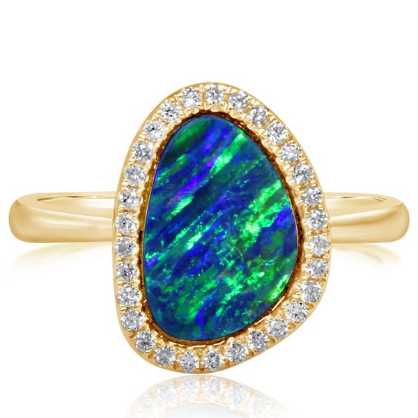 Yellow Gold Opal Doublet Ring Jewel Smiths Oklahoma City, OK