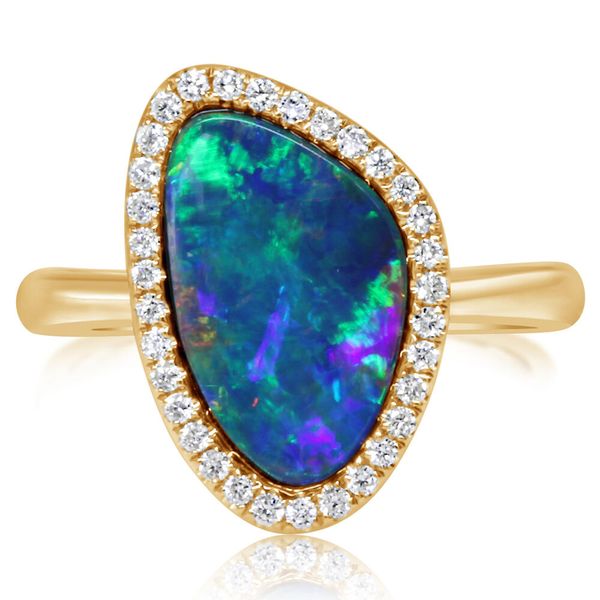 Yellow Gold Opal Doublet Ring Smith Jewelers Franklin, VA