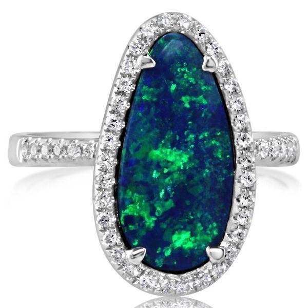 White Gold Opal Doublet Ring Smith Jewelers Franklin, VA