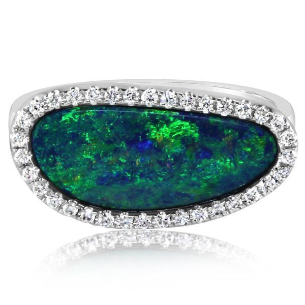 White Gold Opal Doublet Ring Smith Jewelers Franklin, VA