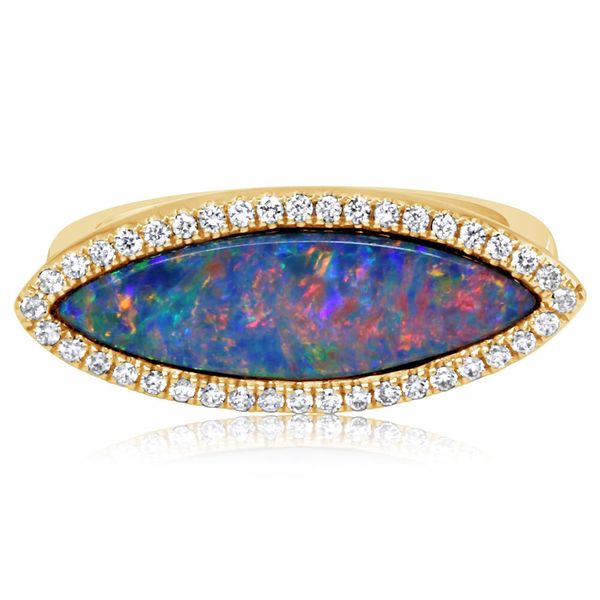 Yellow Gold Opal Doublet Ring Priddy Jewelers Elizabethtown, KY