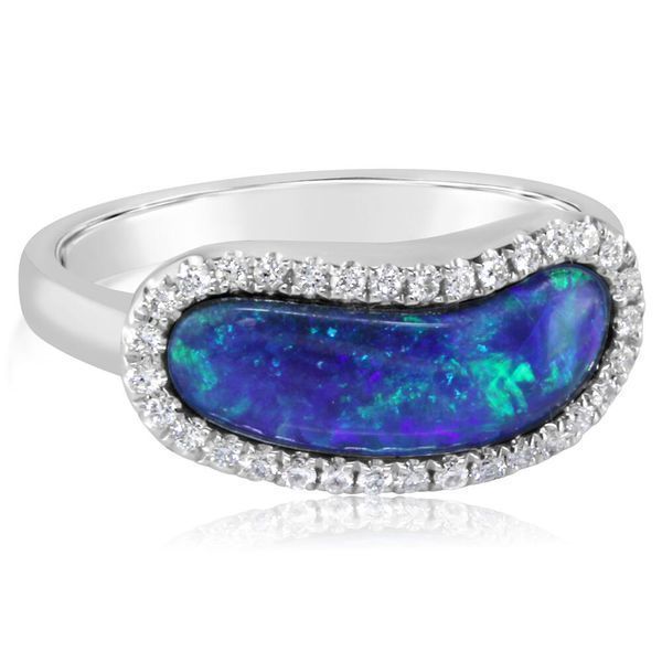 White Gold Opal Doublet Ring Parris Jewelers Hattiesburg, MS