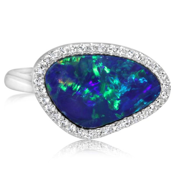 White Gold Opal Doublet Ring J. Anthony Jewelers Neenah, WI