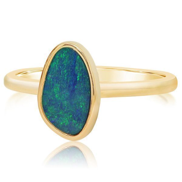 Yellow Gold Opal Doublet Ring Michael's Jewelry Center Dayton, OH