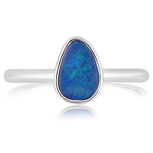 White Gold Opal Doublet Ring Morrison Smith Jewelers Charlotte, NC