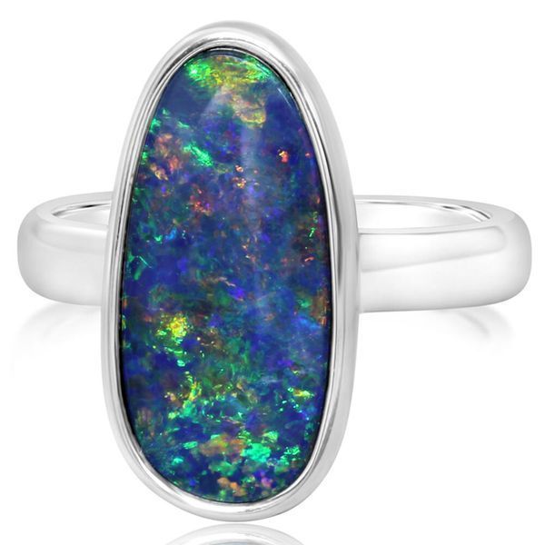 White Gold Opal Doublet Ring J. Anthony Jewelers Neenah, WI