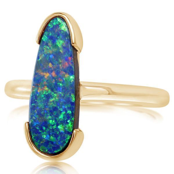 White Gold Opal Doublet Ring Jewel Smiths Oklahoma City, OK