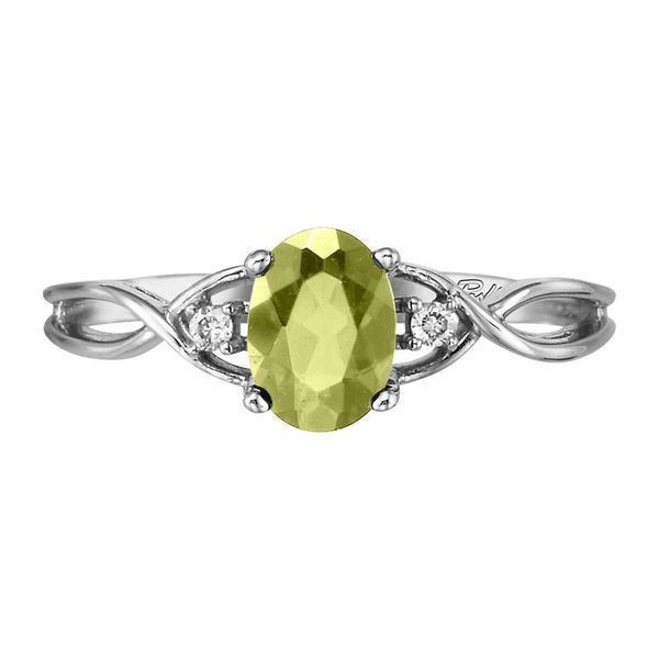 White Gold Peridot Ring Leslie E. Sandler Fine Jewelry and Gemstones rockville , MD