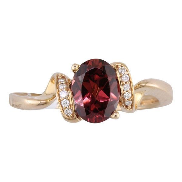 Rose Gold Rhodolite Garnet Ring John E. Koller Jewelry Designs Owasso, OK
