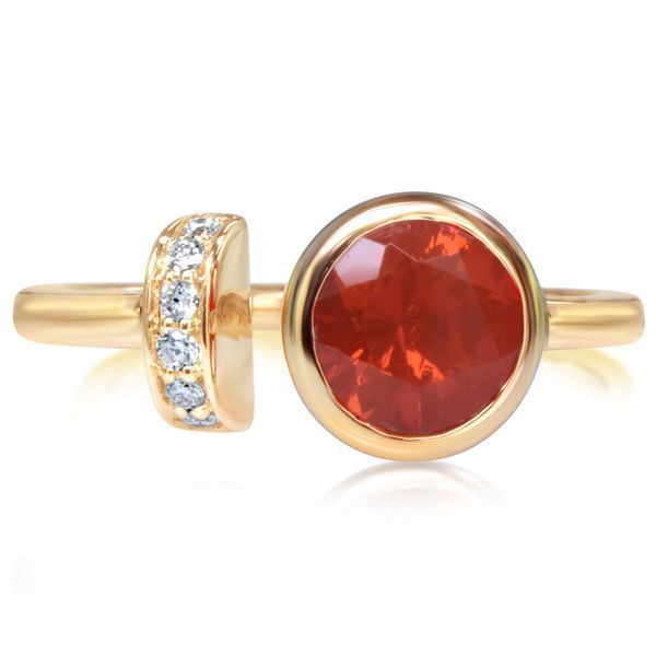 Yellow Gold Fire Opal Ring J. Anthony Jewelers Neenah, WI